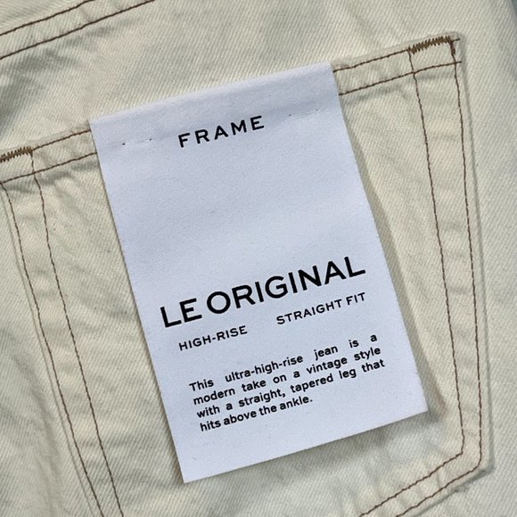 FRAME Le Original Off White Rips Womens Size 30 High Waist NWT Denim Jeans NEW - Picture 5 of 10